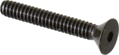 Unbrako - #4-40 UNC Hex Socket Drive, 82° Flat Screw - Alloy Steel, Black Oxide Finish, 3/4" OAL - Apex Tool & Supply