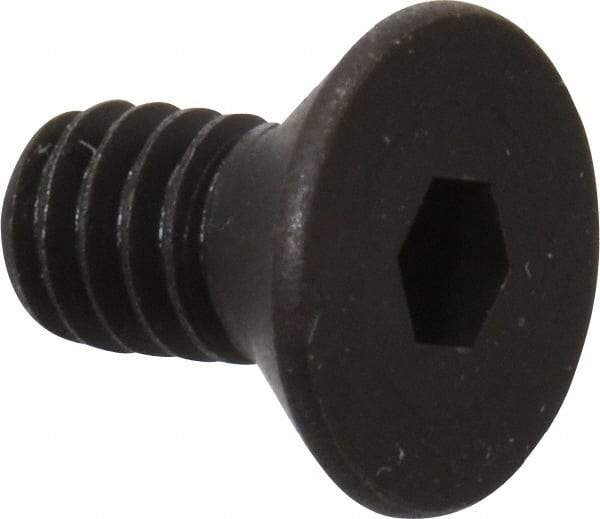 Unbrako - #5-40 UNC Hex Socket Drive, 82° Flat Screw - Alloy Steel, Black Oxide Finish, 1/4" OAL - Apex Tool & Supply