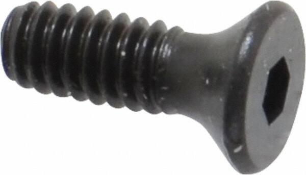 Unbrako - #5-40 UNC Hex Socket Drive, 82° Flat Screw - Alloy Steel, Black Oxide Finish, 3/8" OAL - Apex Tool & Supply