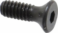 Unbrako - #5-40 UNC Hex Socket Drive, 82° Flat Screw - Alloy Steel, Black Oxide Finish, 3/8" OAL - Apex Tool & Supply