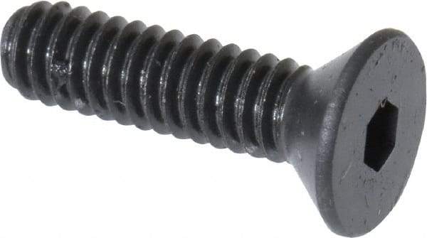 Unbrako - #5-40 UNC Hex Socket Drive, 82° Flat Screw - Alloy Steel, Black Oxide Finish, 1/2" OAL - Apex Tool & Supply