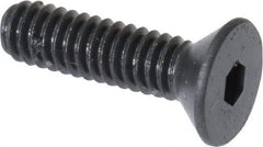 Unbrako - #5-40 UNC Hex Socket Drive, 82° Flat Screw - Alloy Steel, Black Oxide Finish, 1/2" OAL - Apex Tool & Supply