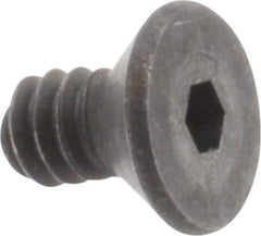 Unbrako - #6-32 UNC Hex Socket Drive, 82° Flat Screw - Alloy Steel, Black Oxide Finish, 1/4" OAL - Apex Tool & Supply