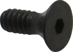 Unbrako - #6-32 UNC Hex Socket Drive, 82° Flat Screw - Alloy Steel, Black Oxide Finish, 3/8" OAL - Apex Tool & Supply