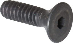 Unbrako - #6-32 UNC Hex Socket Drive, 82° Flat Screw - Alloy Steel, Black Oxide Finish, 1/2" OAL - Apex Tool & Supply