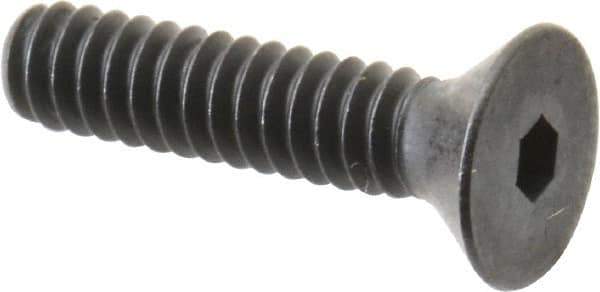 Unbrako - #6-32 UNC Hex Socket Drive, 82° Flat Screw - Alloy Steel, Black Oxide Finish, 5/8" OAL - Apex Tool & Supply