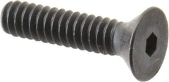 Unbrako - #6-32 UNC Hex Socket Drive, 82° Flat Screw - Alloy Steel, Black Oxide Finish, 5/8" OAL - Apex Tool & Supply