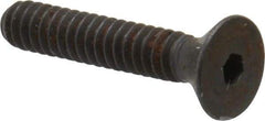 Unbrako - #6-32 UNC Hex Socket Drive, 82° Flat Screw - Alloy Steel, Black Oxide Finish, 3/4" OAL - Apex Tool & Supply