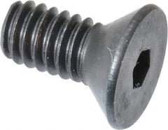 Unbrako - #8-32 UNC Hex Socket Drive, 82° Flat Screw - Alloy Steel, Black Oxide Finish, 3/8" OAL - Apex Tool & Supply