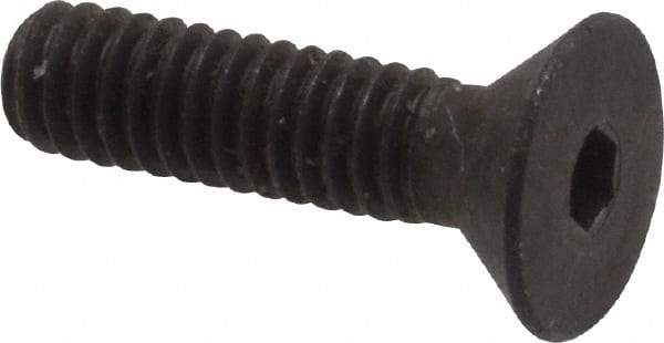 Unbrako - #8-32 UNC Hex Socket Drive, 82° Flat Screw - Alloy Steel, Black Oxide Finish, 5/8" OAL - Apex Tool & Supply
