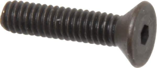 Unbrako - #8-32 UNC Hex Socket Drive, 82° Flat Screw - Alloy Steel, Black Oxide Finish, 3/4" OAL - Apex Tool & Supply