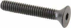 Unbrako - #8-32 UNC Hex Socket Drive, 82° Flat Screw - Alloy Steel, Black Oxide Finish, 1" OAL - Apex Tool & Supply