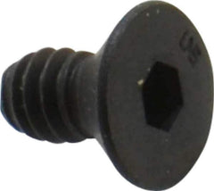 Unbrako - #10-24 UNC Hex Socket Drive, 82° Flat Screw - Alloy Steel, Black Oxide Finish, 3/8" OAL - Apex Tool & Supply