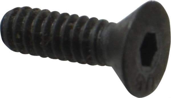 Unbrako - #10-24 UNC Hex Socket Drive, 82° Flat Screw - Alloy Steel, Black Oxide Finish, 5/8" OAL - Apex Tool & Supply