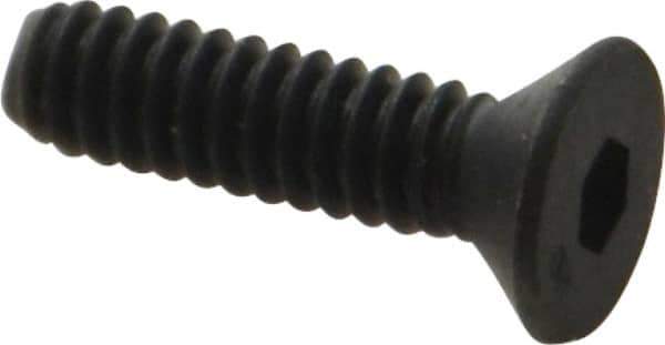 Unbrako - #10-24 UNC Hex Socket Drive, 82° Flat Screw - Alloy Steel, Black Oxide Finish, 3/4" OAL - Apex Tool & Supply