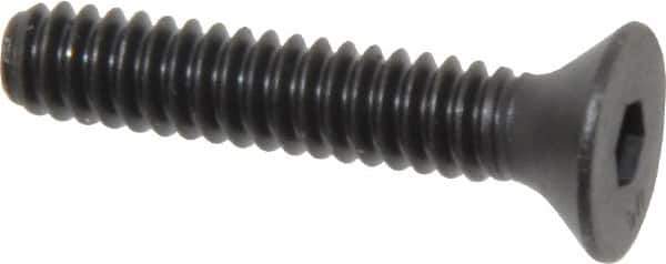 Unbrako - #10-24 UNC Hex Socket Drive, 82° Flat Screw - Alloy Steel, Black Oxide Finish, 1" OAL - Apex Tool & Supply