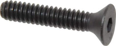Unbrako - #10-24 UNC Hex Socket Drive, 82° Flat Screw - Alloy Steel, Black Oxide Finish, 1" OAL - Apex Tool & Supply