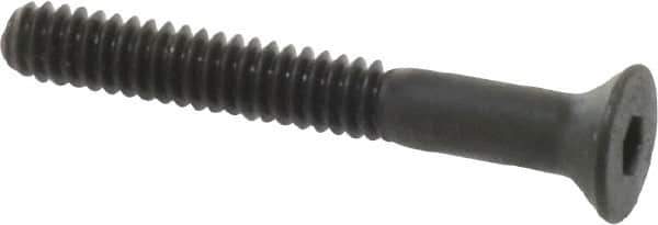 Unbrako - #10-24 UNC Hex Socket Drive, 82° Flat Screw - Alloy Steel, Black Oxide Finish, 1-1/2" OAL - Apex Tool & Supply