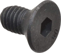 Unbrako - #10-32 UNF Hex Socket Drive, 82° Flat Screw - Alloy Steel, Black Oxide Finish, 3/8" OAL - Apex Tool & Supply