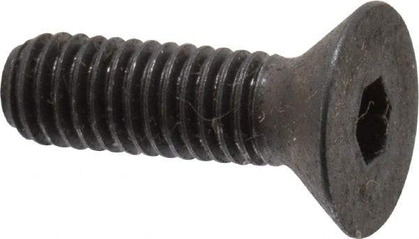 Unbrako - #10-32 UNF Hex Socket Drive, 82° Flat Screw - Alloy Steel, Black Oxide Finish, 5/8" OAL - Apex Tool & Supply