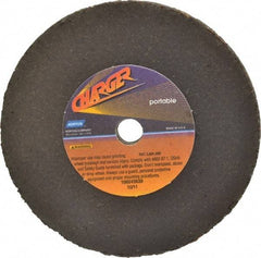 Norton - 4" Diam x 3/8" Hole x 1/4" Thick, T Hardness, 20 Grit Surface Grinding Wheel - Zirconia Alumina, Type 1, Very Coarse Grade, 15,280 Max RPM, No Recess - Apex Tool & Supply