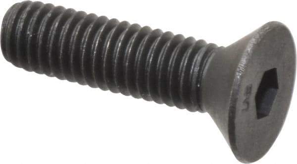 Unbrako - #10-32 UNF Hex Socket Drive, 82° Flat Screw - Alloy Steel, Black Oxide Finish, 3/4" OAL - Apex Tool & Supply