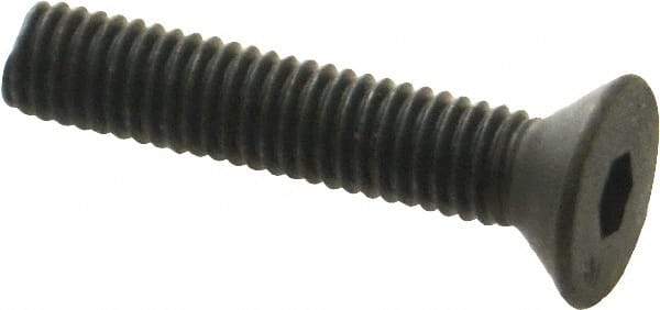 Unbrako - #10-32 UNF Hex Socket Drive, 82° Flat Screw - Alloy Steel, Black Oxide Finish, 1" OAL - Apex Tool & Supply