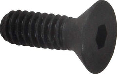 Unbrako - 1/4-20 UNC Hex Socket Drive, 82° Flat Screw - Alloy Steel, Black Oxide Finish, 3/4" OAL - Apex Tool & Supply