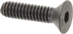 Unbrako - 1/4-20 UNC Hex Socket Drive, 82° Flat Screw - Alloy Steel, Black Oxide Finish, 1" OAL - Apex Tool & Supply