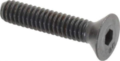 Unbrako - 1/4-20 UNC Hex Socket Drive, 82° Flat Screw - Alloy Steel, Black Oxide Finish, 1-1/4" OAL - Apex Tool & Supply
