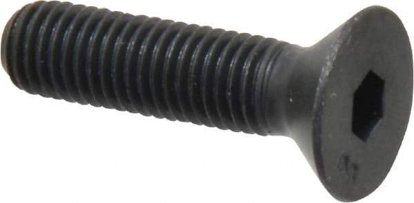 Unbrako - 1/4-28 UNF Hex Socket Drive, 82° Flat Screw - Alloy Steel, Black Oxide Finish, 1" OAL - Apex Tool & Supply
