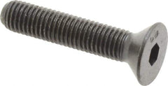 Unbrako - 1/4-28 UNF Hex Socket Drive, 82° Flat Screw - Alloy Steel, Black Oxide Finish, 1-1/4" OAL - Apex Tool & Supply