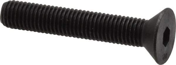 Unbrako - 1/4-28 UNF Hex Socket Drive, 82° Flat Screw - Alloy Steel, Black Oxide Finish, 1-1/2" OAL - Apex Tool & Supply