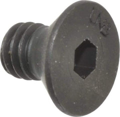 Unbrako - 5/16-18 UNC Hex Socket Drive, 82° Flat Screw - Alloy Steel, Black Oxide Finish, 1/2" OAL - Apex Tool & Supply