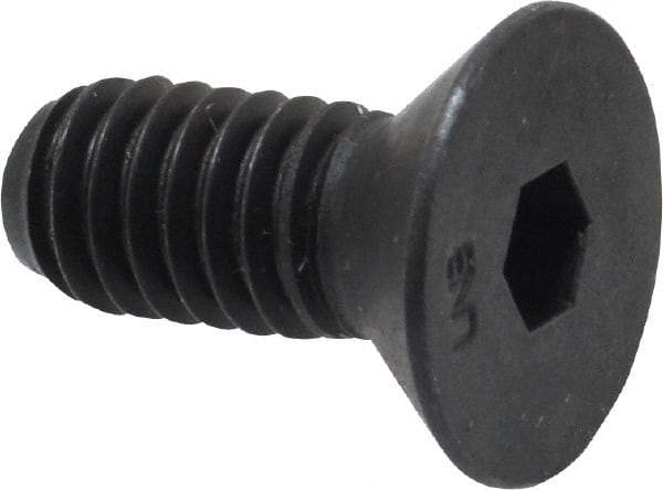 Unbrako - 5/16-18 UNC Hex Socket Drive, 82° Flat Screw - Alloy Steel, Black Oxide Finish, 3/4" OAL - Apex Tool & Supply