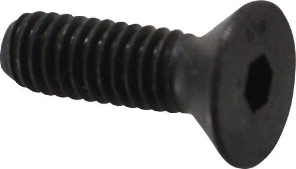 Unbrako - 5/16-18 UNC Hex Socket Drive, 82° Flat Screw - Alloy Steel, Black Oxide Finish, 1" OAL - Apex Tool & Supply