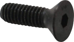 Unbrako - 5/16-18 UNC Hex Socket Drive, 82° Flat Screw - Alloy Steel, Black Oxide Finish, 1" OAL - Apex Tool & Supply