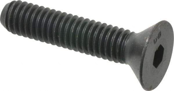 Unbrako - 5/16-18 UNC Hex Socket Drive, 82° Flat Screw - Alloy Steel, Black Oxide Finish, 1-1/2" OAL - Apex Tool & Supply