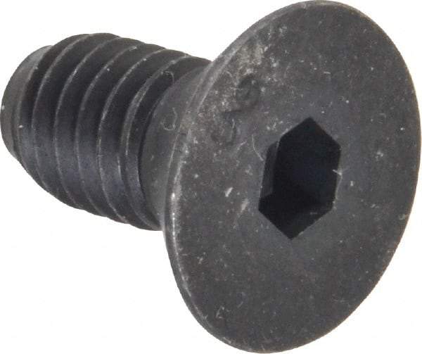 Unbrako - 3/8-16 UNC Hex Socket Drive, 82° Flat Screw - Alloy Steel, Black Oxide Finish, 3/4" OAL - Apex Tool & Supply