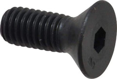 Unbrako - 3/8-16 UNC Hex Socket Drive, 82° Flat Screw - Alloy Steel, Black Oxide Finish, 1" OAL - Apex Tool & Supply