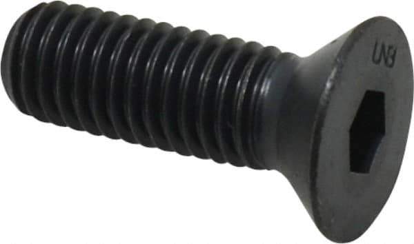 Unbrako - 1/2-13 UNC Hex Socket Drive, 82° Flat Screw - Alloy Steel, Black Oxide Finish, 1-1/2" OAL - Apex Tool & Supply