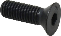 Unbrako - 1/2-13 UNC Hex Socket Drive, 82° Flat Screw - Alloy Steel, Black Oxide Finish, 1-1/2" OAL - Apex Tool & Supply