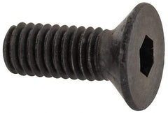 Unbrako - M3x0.50 Metric Coarse Hex Socket Drive, 90 to 92° Flat Screw - Grade 12.9 Alloy Steel, Black Oxide Finish, 8mm OAL - Apex Tool & Supply