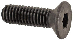 Unbrako - M3x0.50 Metric Coarse Hex Socket Drive, 90 to 92° Flat Screw - Grade 12.9 Alloy Steel, Black Oxide Finish, 10mm OAL - Apex Tool & Supply