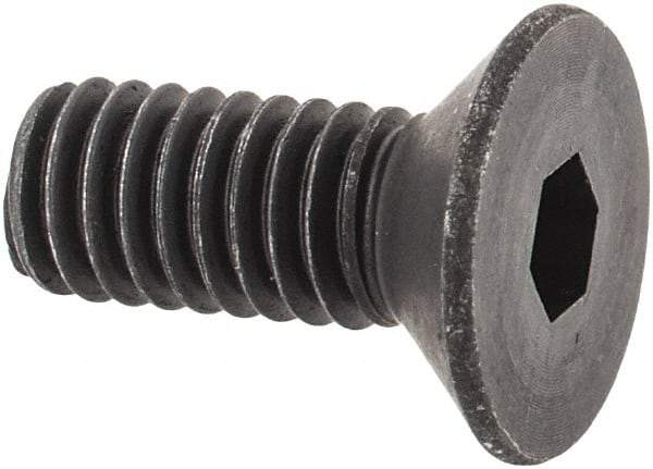 Unbrako - M4x0.70 Metric Coarse Hex Socket Drive, 90 to 92° Flat Screw - Grade 12.9 Alloy Steel, Black Oxide Finish, 10mm OAL - Apex Tool & Supply