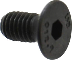 Unbrako - M5x0.80 Metric Coarse Hex Socket Drive, 90 to 92° Flat Screw - Grade 12.9 Alloy Steel, Black Oxide Finish, 10mm OAL - Apex Tool & Supply