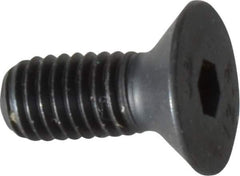 Unbrako - M5x0.80 Metric Coarse Hex Socket Drive, 90 to 92° Flat Screw - Grade 12.9 Alloy Steel, Black Oxide Finish, 12mm OAL - Apex Tool & Supply