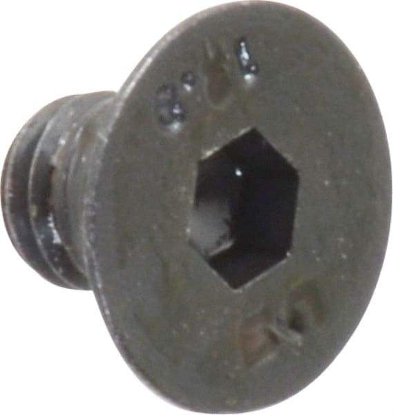 Unbrako - M6x1.00 Metric Coarse Hex Socket Drive, 90 to 92° Flat Screw - Grade 12.9 Alloy Steel, Black Oxide Finish, 8mm OAL - Apex Tool & Supply