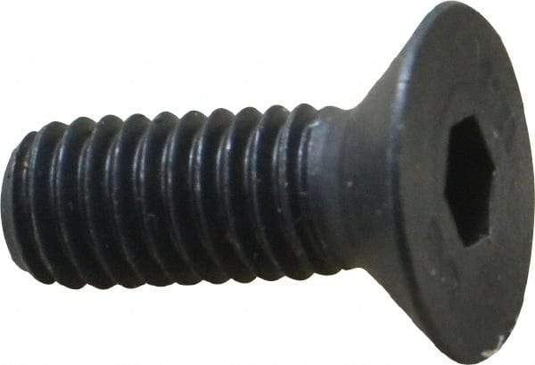 Unbrako - M6x1.00 Metric Coarse Hex Socket Drive, 90 to 92° Flat Screw - Grade 12.9 Alloy Steel, Black Oxide Finish, 16mm OAL - Apex Tool & Supply