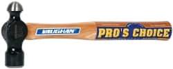 Vaughan Bushnell - 3/4 Lb Head Ball Pein Hammer - Hickory Handle, 12-3/4" OAL - Apex Tool & Supply